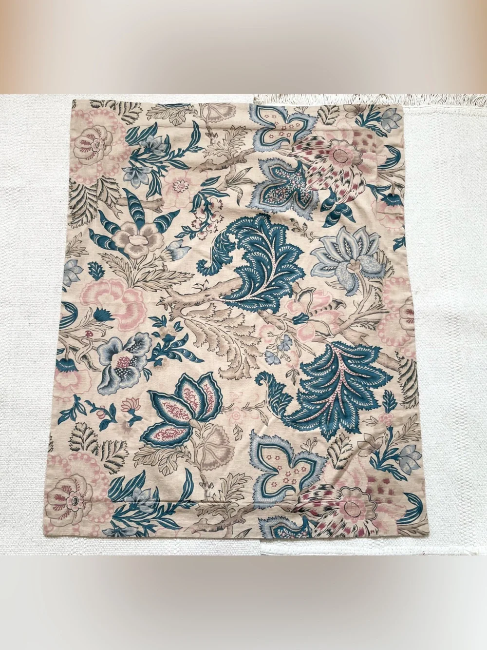 Pottery Barn KARALA Blue Floral Linen Blend STANDARD Sham